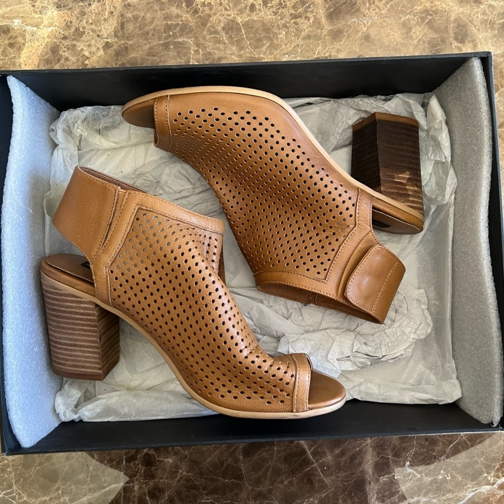 Steven By Steve Madden Womens Suzy Peep Toe Ankle Strap Mules, sz 8